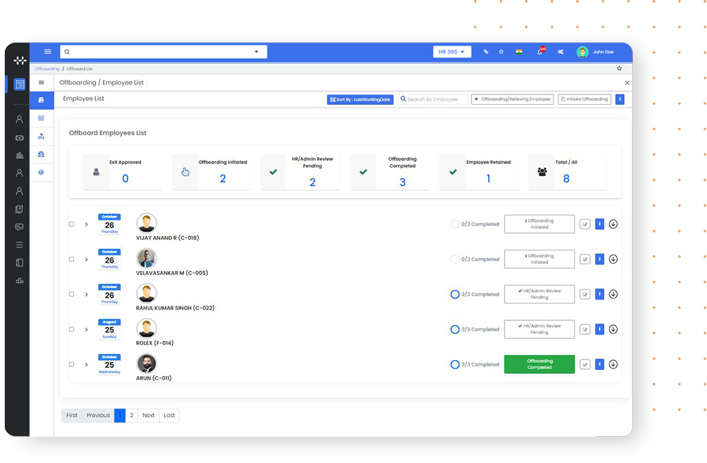 Employee exit management software