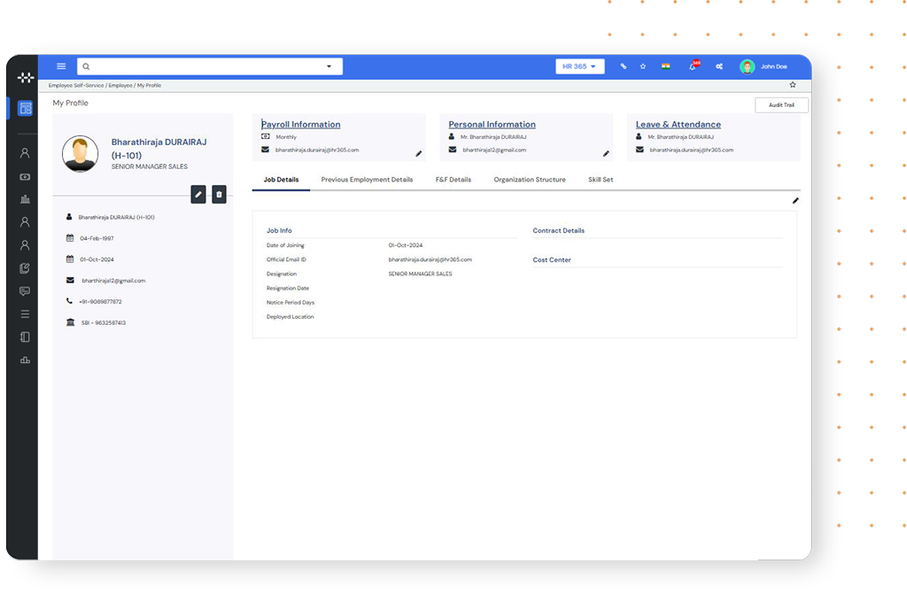 Employee self-service management
